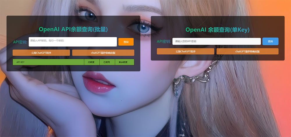 ChatGPT在线查询余额小工具源码-蓝盒资源网