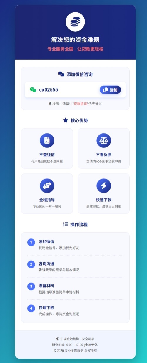 金融业务加个人微信单页源码-蓝盒资源网
